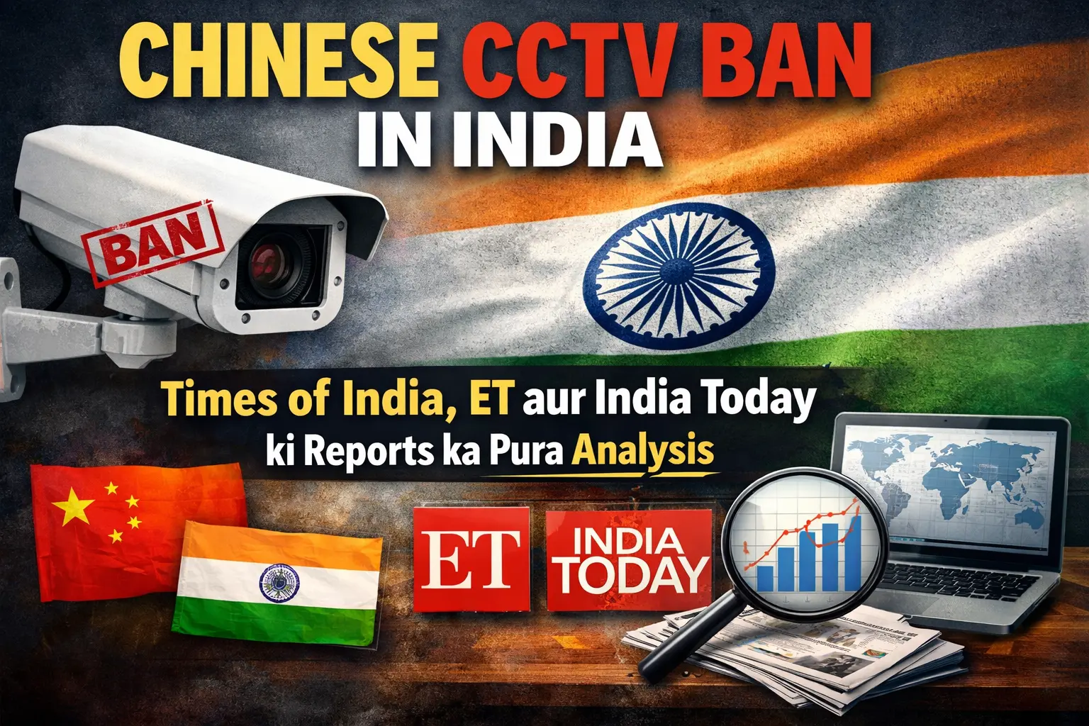 Chinese CCTV Ban in India: Times of India, ET aur India Today ki Reports ka Pura Analysis