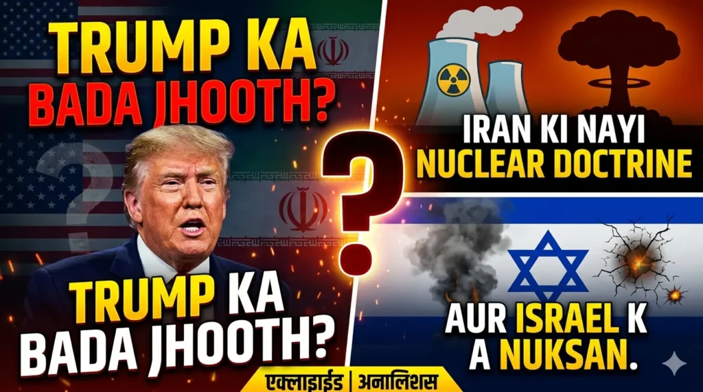 Trump ka bada Jhooth ? Iran ki nayi Nuclear Doctrine aur Israel ka nuksan.